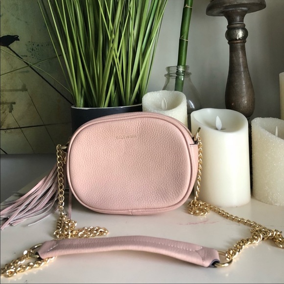 G.I.L.I Italian Blush Pebbled Leather Bag - Picture 2 of 8